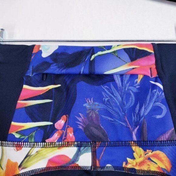 ATHLETA‎ Tropical Precision 7/8 Ankle Tight Legging Birds Of Paradise Mesh XS - Picture 11 of 16
